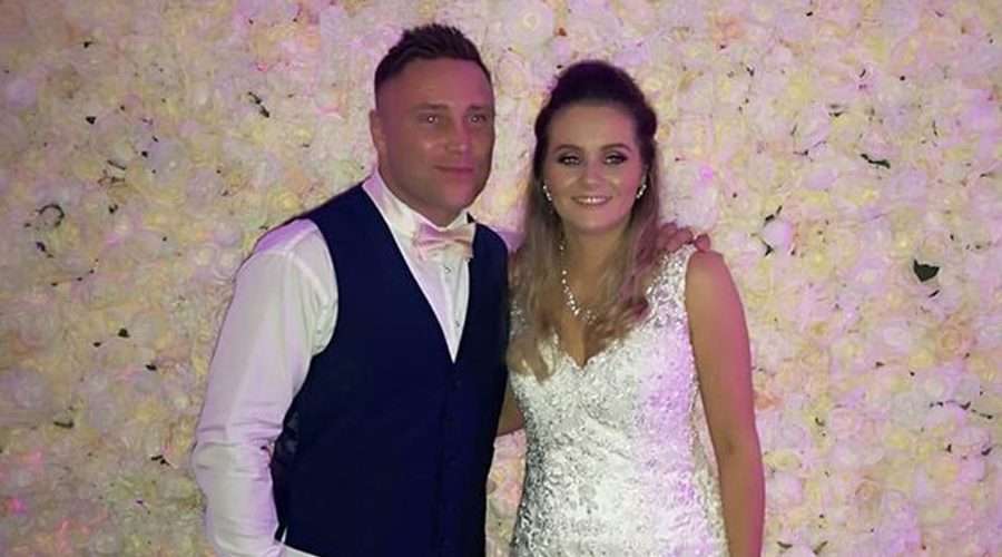 Picture of Gerwyn price and his wife Bethan Palmer with hisfamily