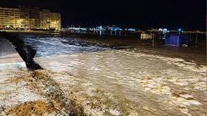 Alicante hit by mini-tsunami leaving parts of Brit tourist hotspot under water