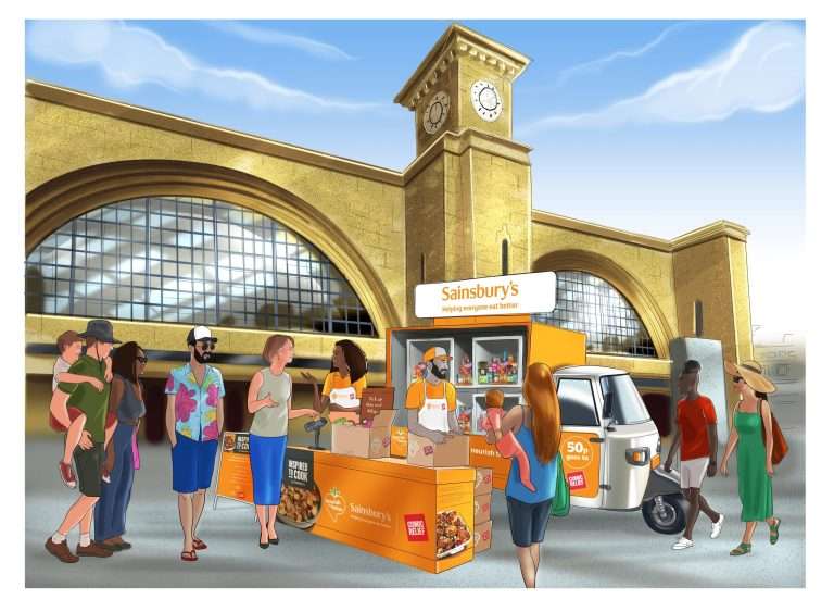 Sainsbury's is providing 'DINspire' London commuters with 50-cent meal kits