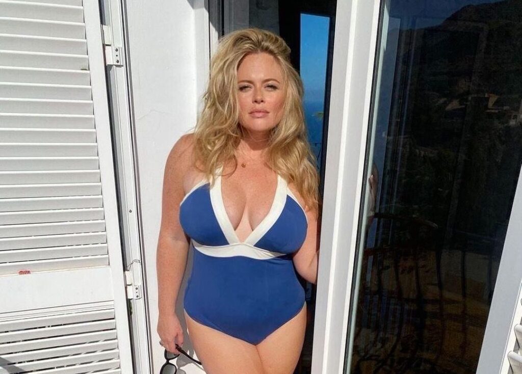 emily atack in beach dress