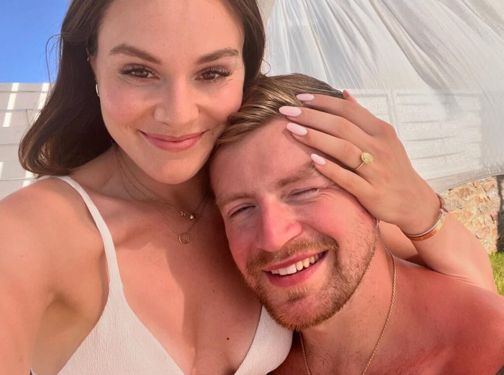 Adam Peaty with his partner