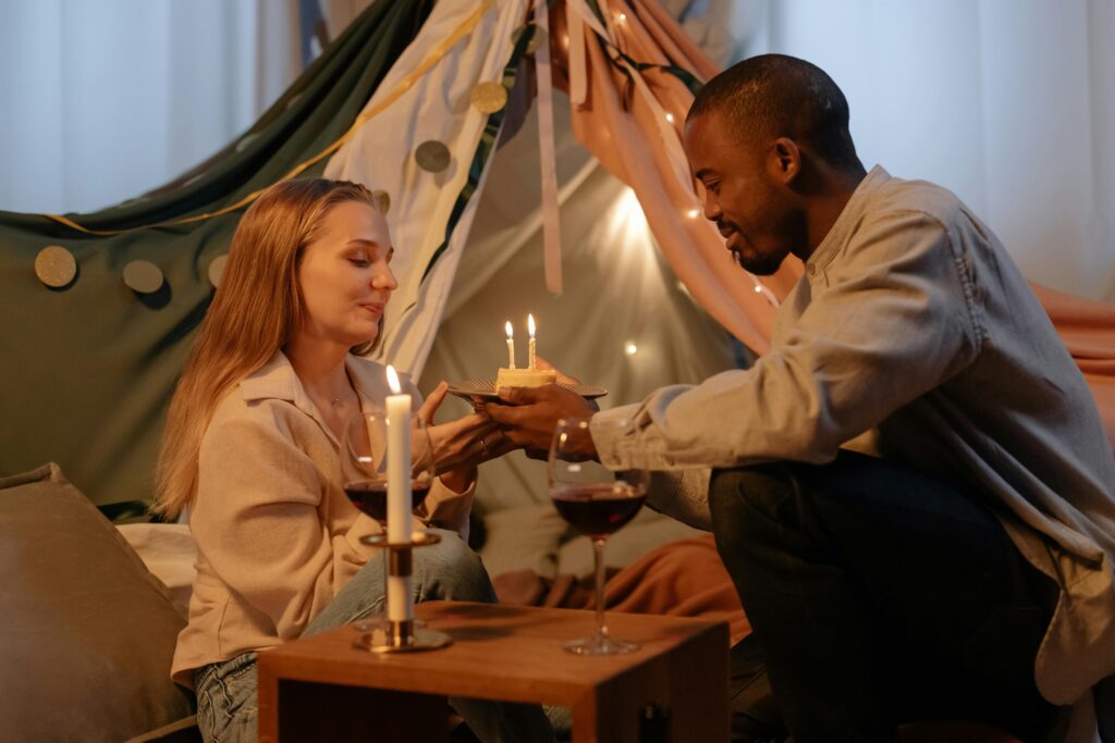 husband and wife celebrating birthday