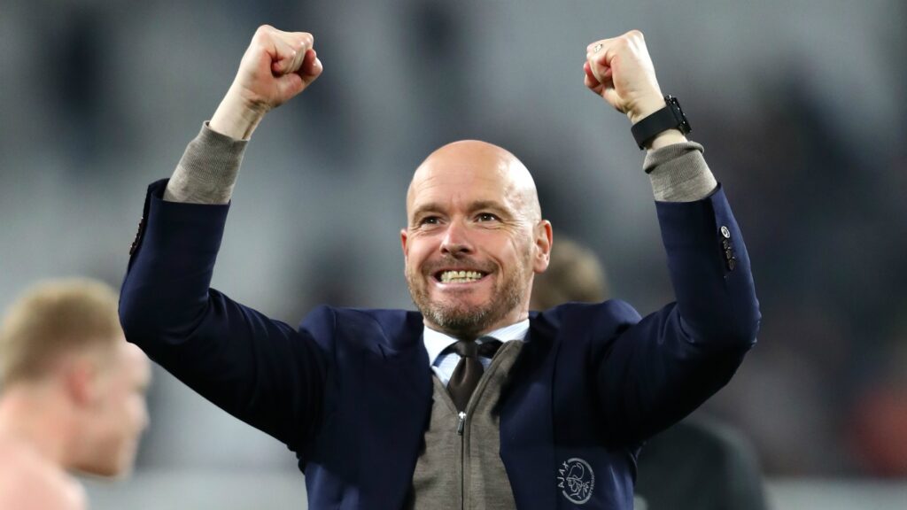 Erik Ten Hag celebrating