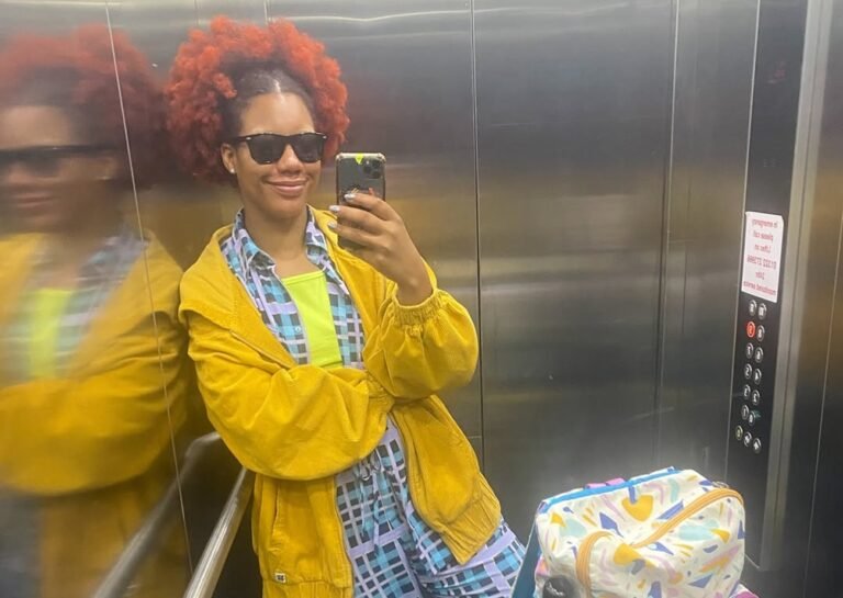 Kemah Bob in the lift taking selfie